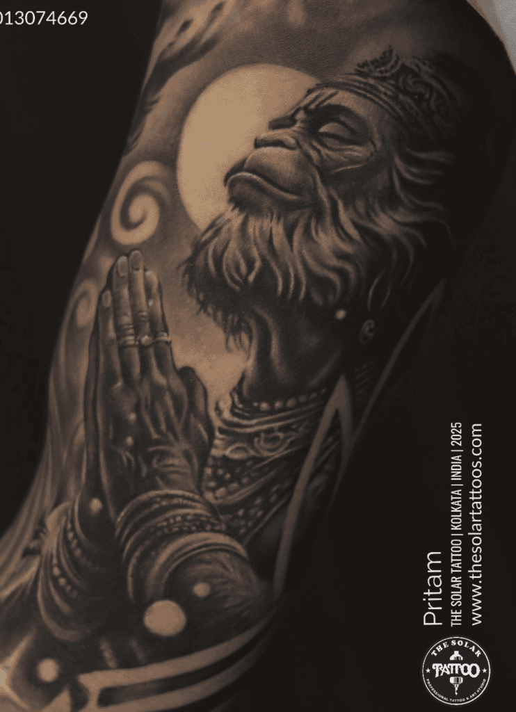 Hanuman Pray Monkey Tattoo