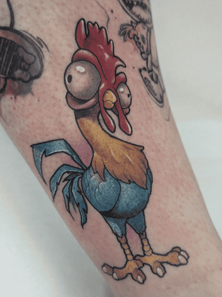 Heihei Bulb Chicken Tattoo