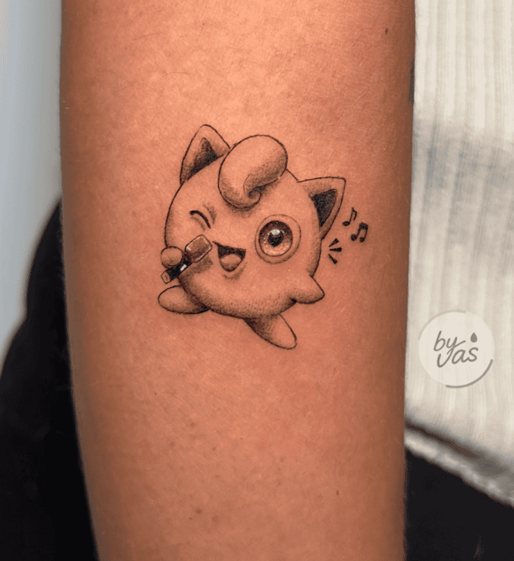 Jigglypuff Pokémon Anime Tattoo