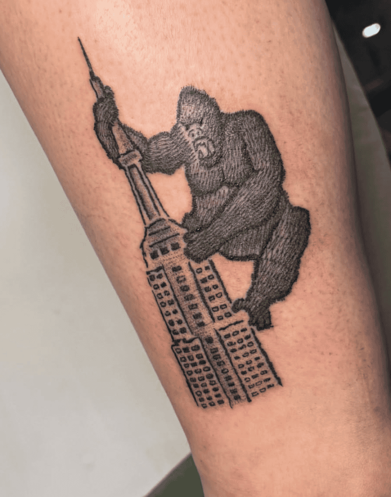 King Kong Building Ape Tattoo