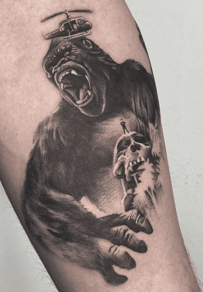 King Kong Skull Ape Tattoo