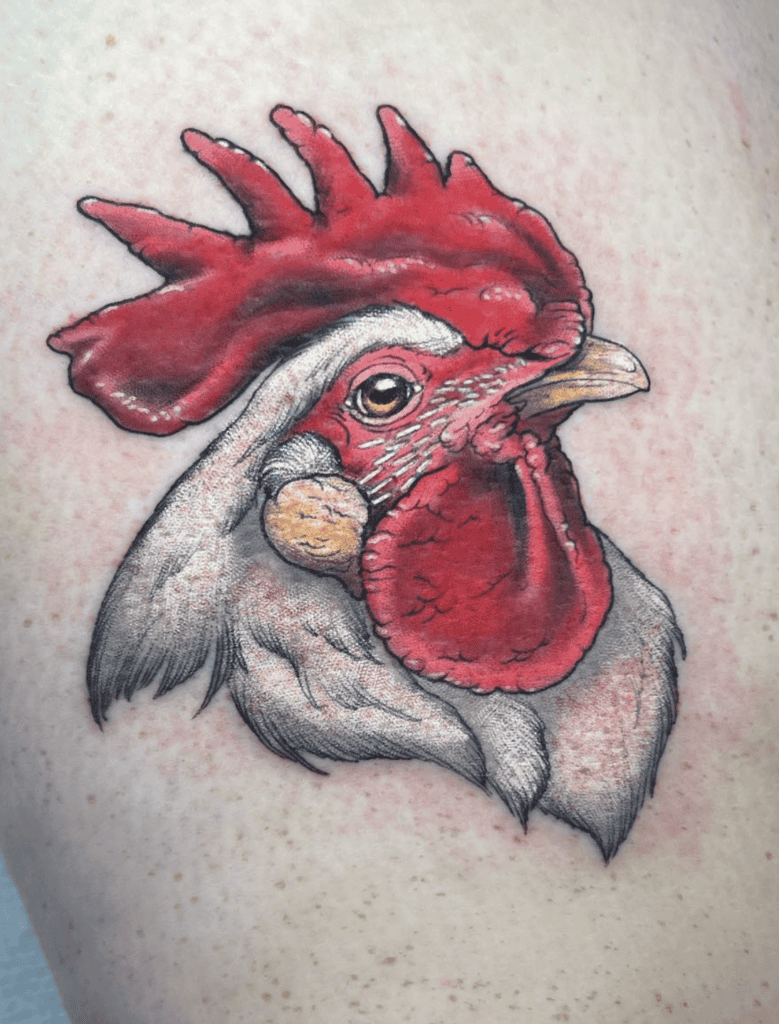 Leghorn Chicken Tattoo