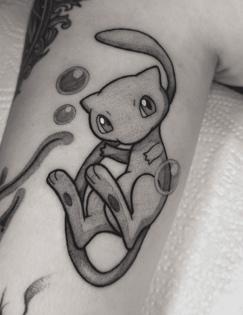 Mew Bubble Pokémon Anime Tattoo
