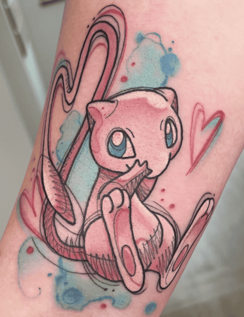 Mew Cute Pokémon Anime Tattoo