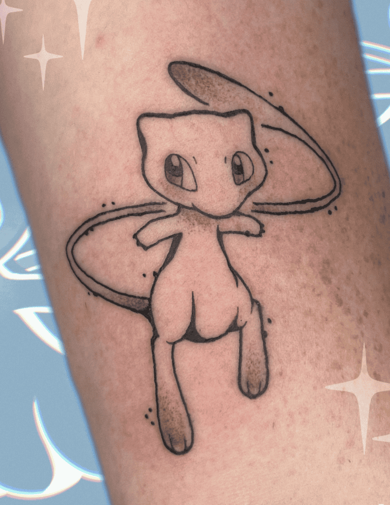 Mew Pokémon Anime Tattoo