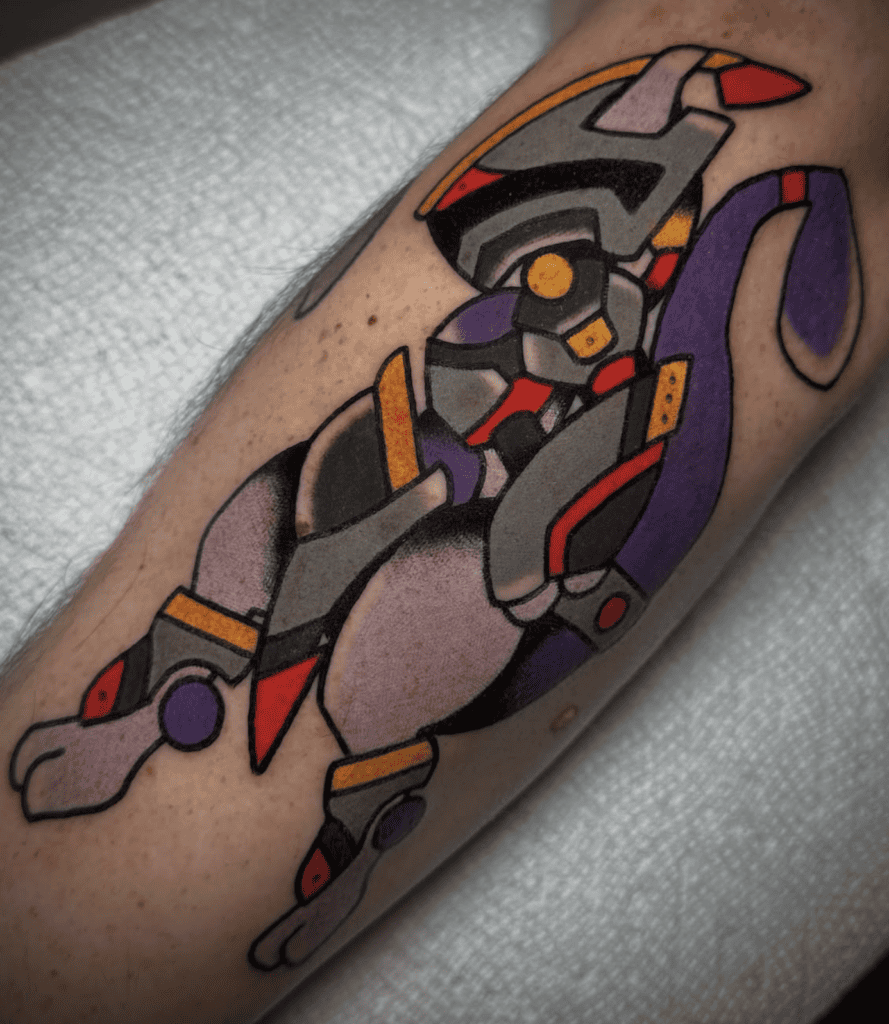 Mewtwo Mexico Pokémon Anime Tattoo