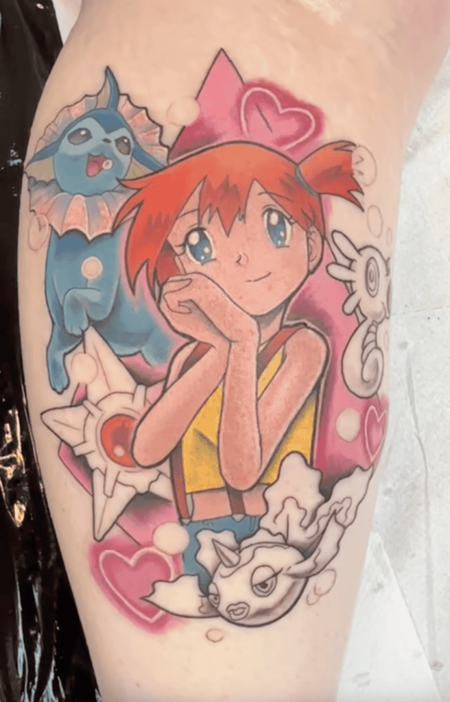 Misty Team Pokémon Anime Tattoo