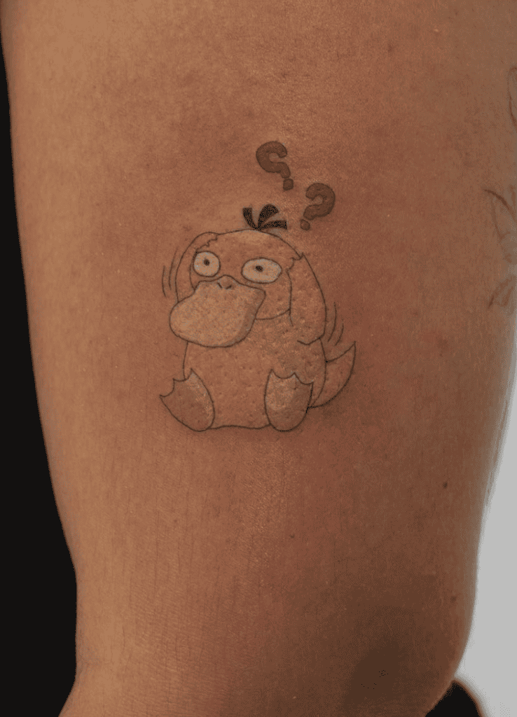 Misty’s Psyduck Confused Pokémon Anime Tattoo