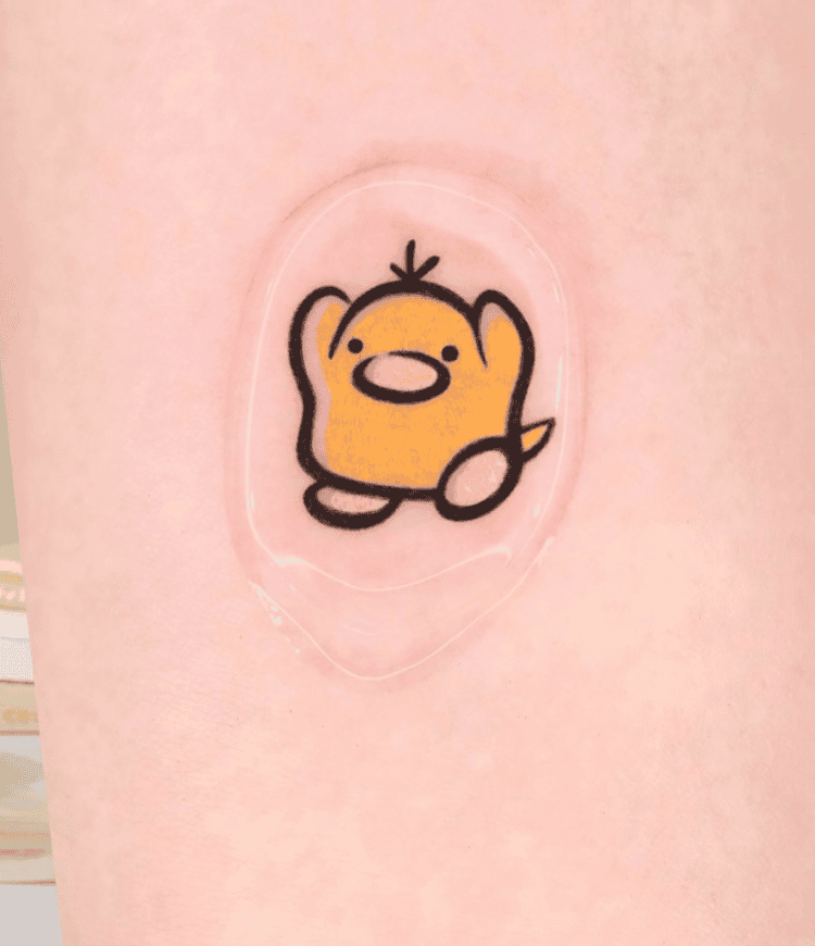 Misty’s Psyduck Cute Pokémon Anime Tattoo