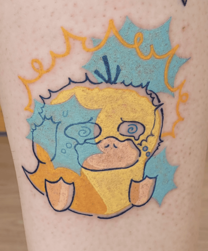 Misty’s Psyduck Headache Pokémon Anime Tattoo