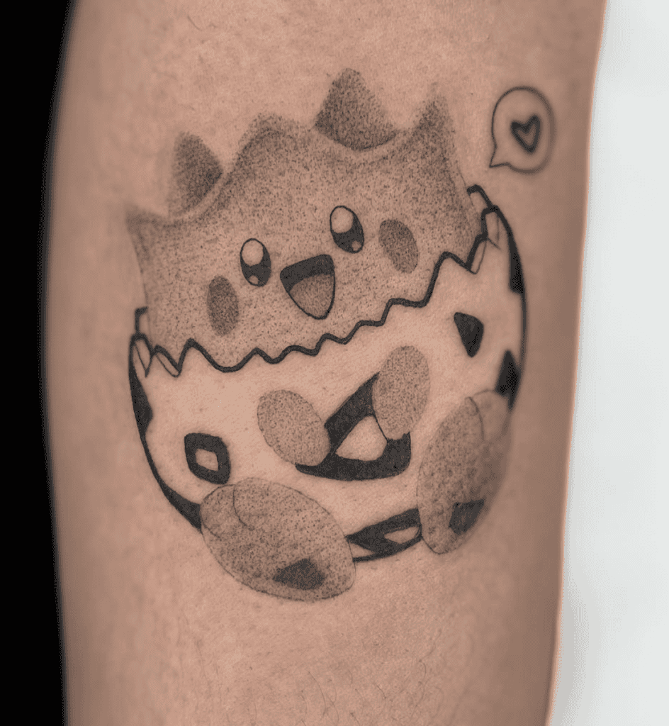 Misty’s Togepi Happy Pokémon Anime Tattoo