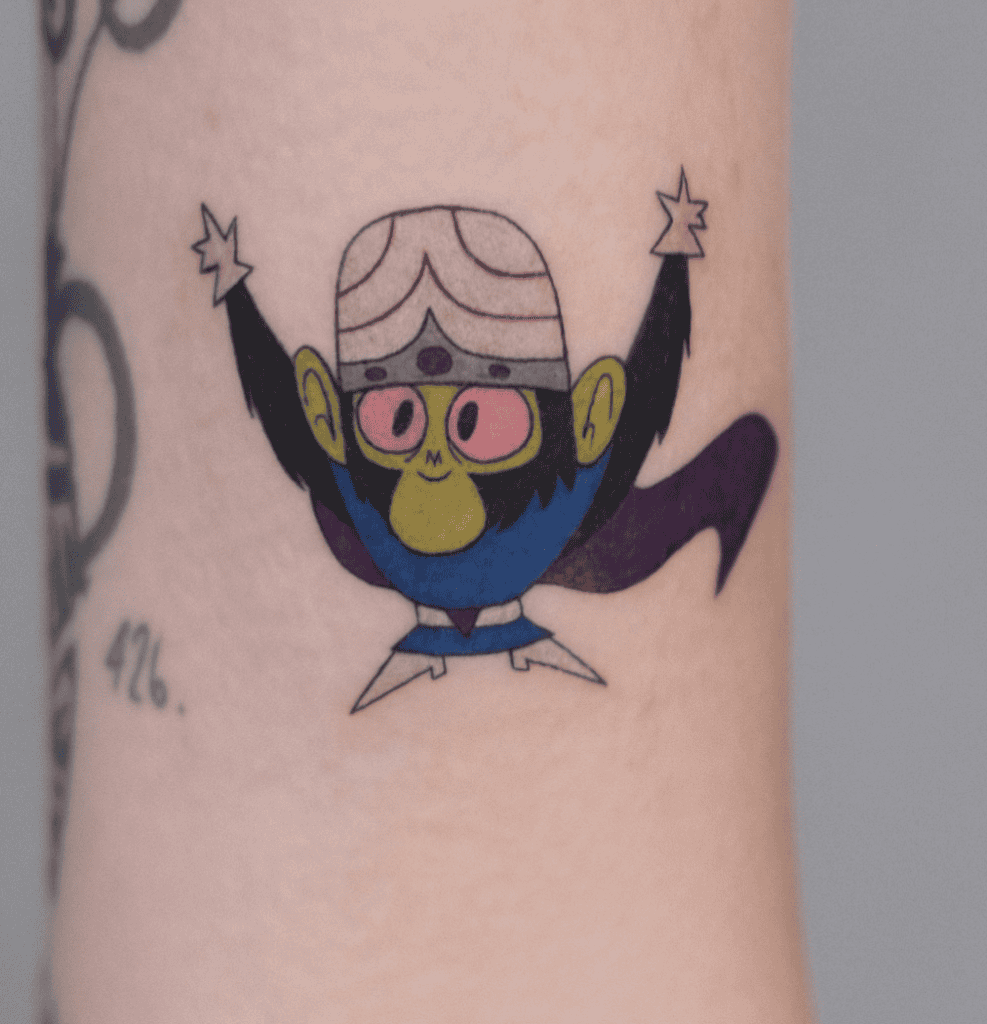 Mojo Jojo Cute Ape Tattoo