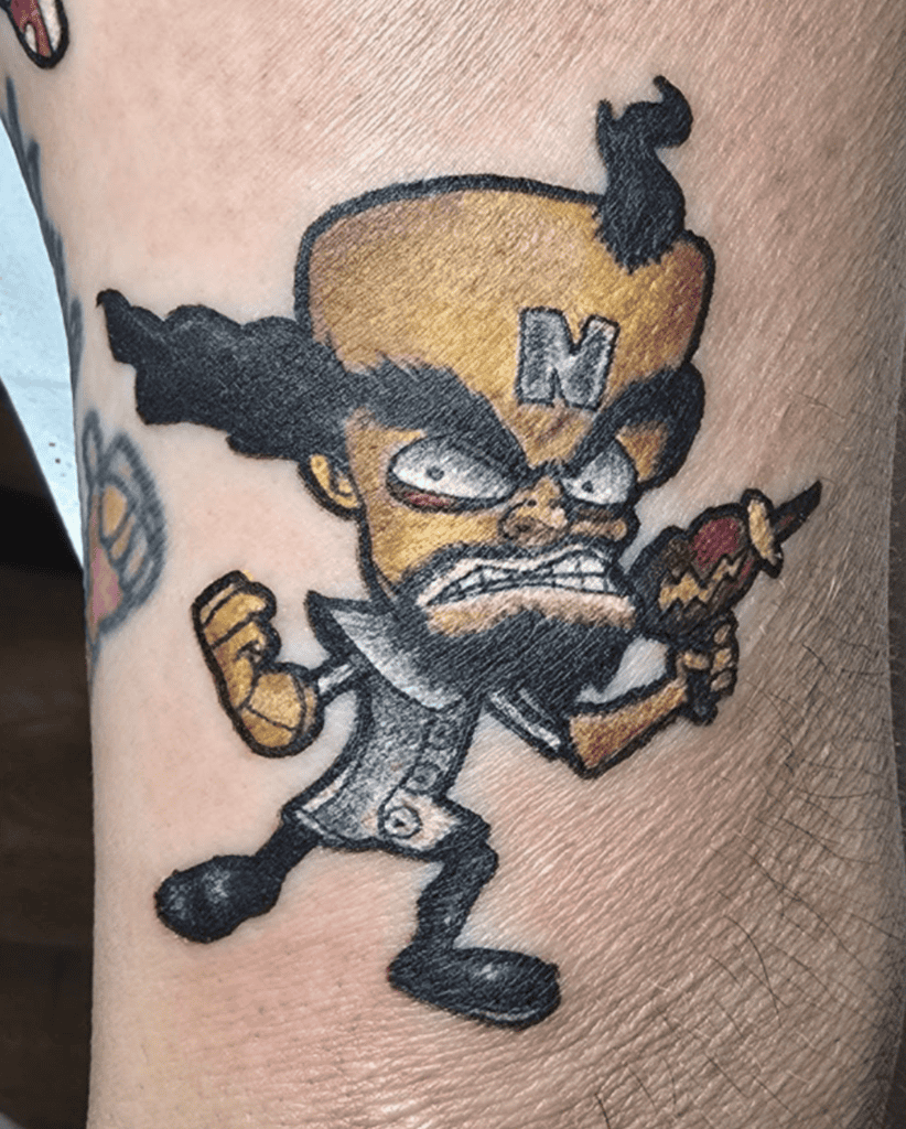 Neo Cortex Angry Crash Bandicoot Tattoo