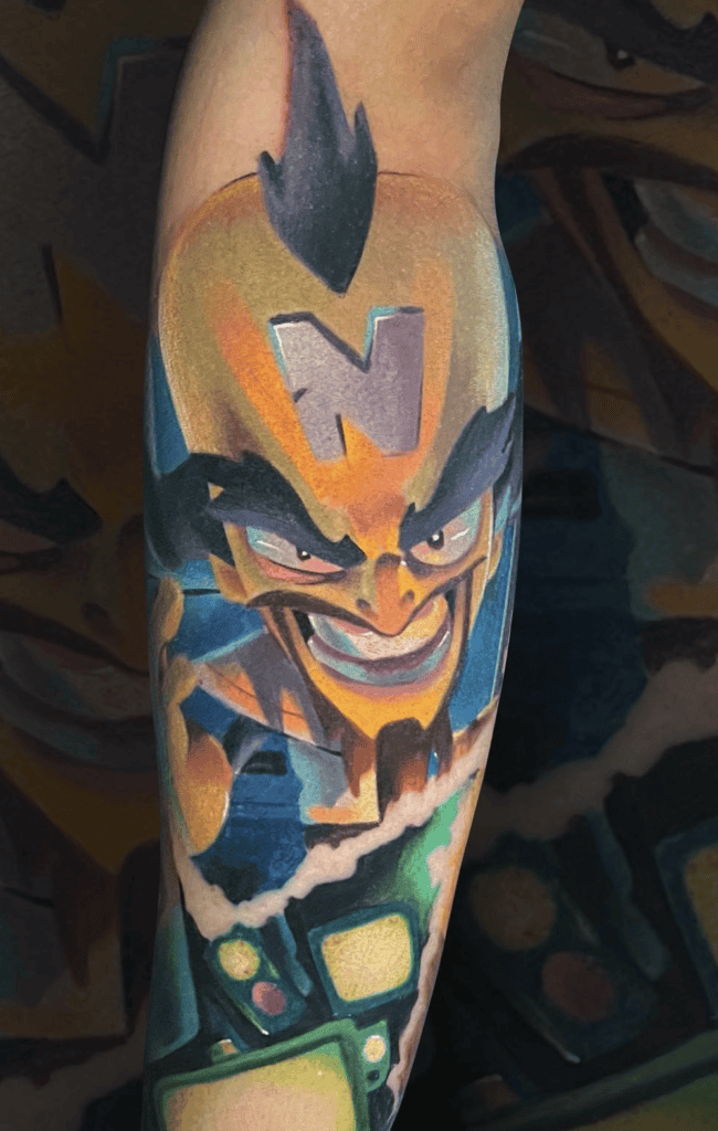 Neo Cortex Crash Bandicoot Tattoo