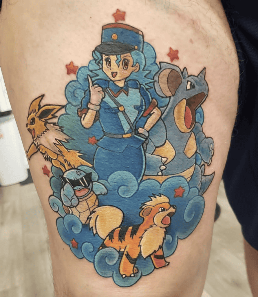 Officer Jenny Crew Pokémon Anime Tattoo