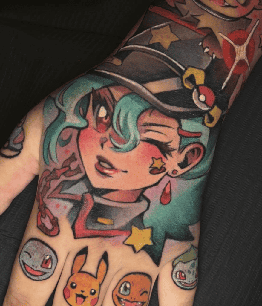 Officer Jenny Wink Pokémon Anime Tattoo