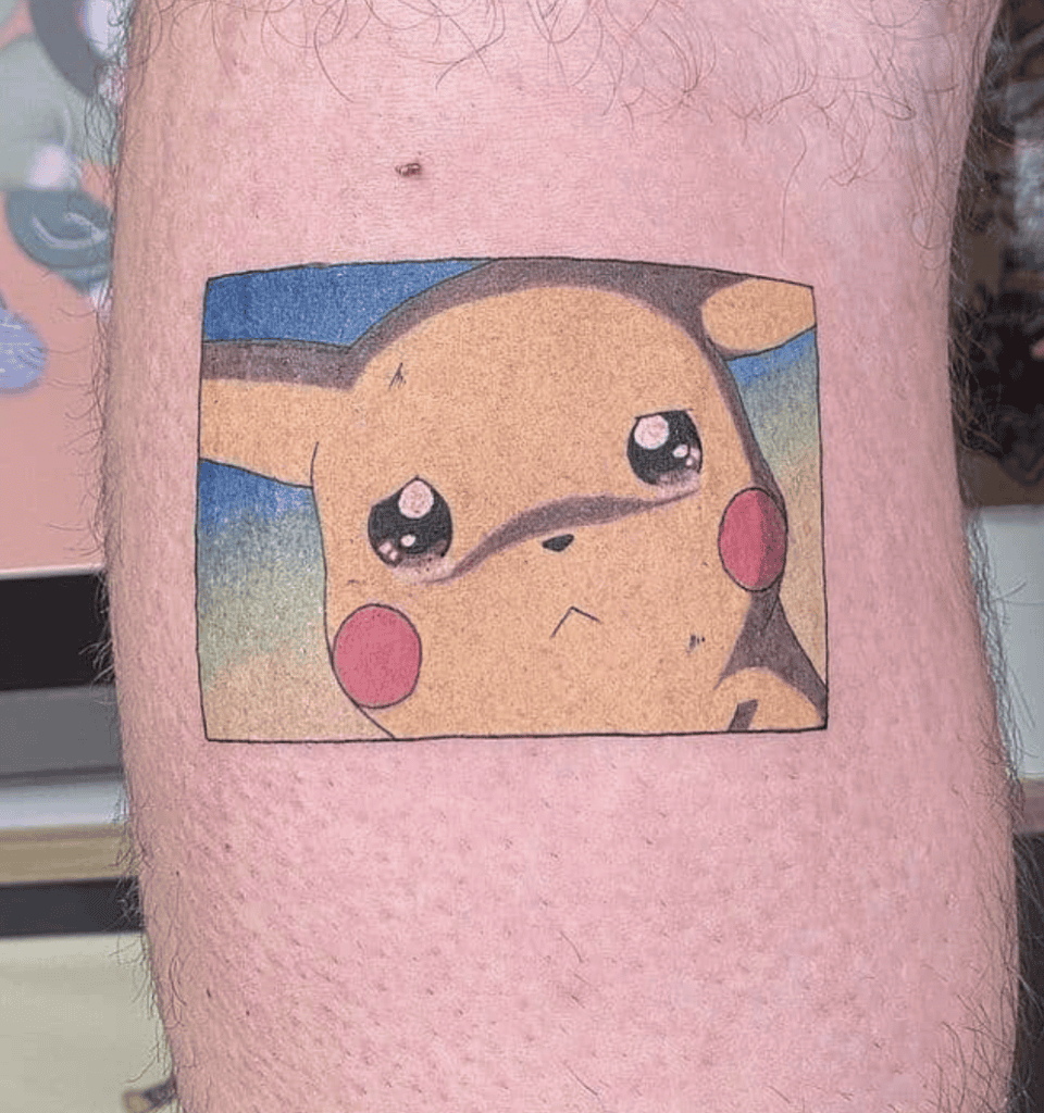 Pikachu Cry Pokémon Anime Tattoo