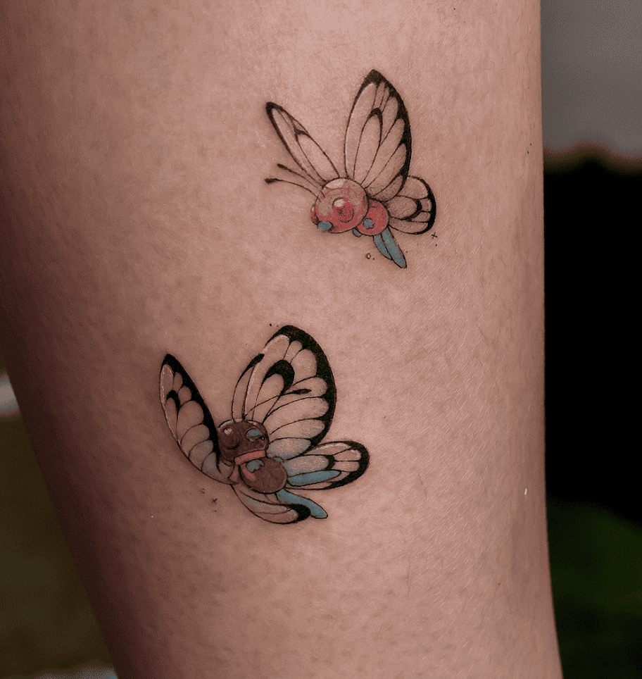 Pink Butterfree Romance Pokémon Anime Tattoo
