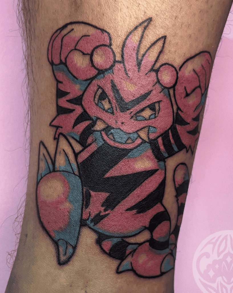 Pinkan Island Elektabuzz Pokémon Anime Tattoo