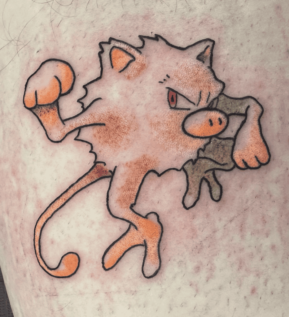 Pokémon Mankey Monkey Tattoo