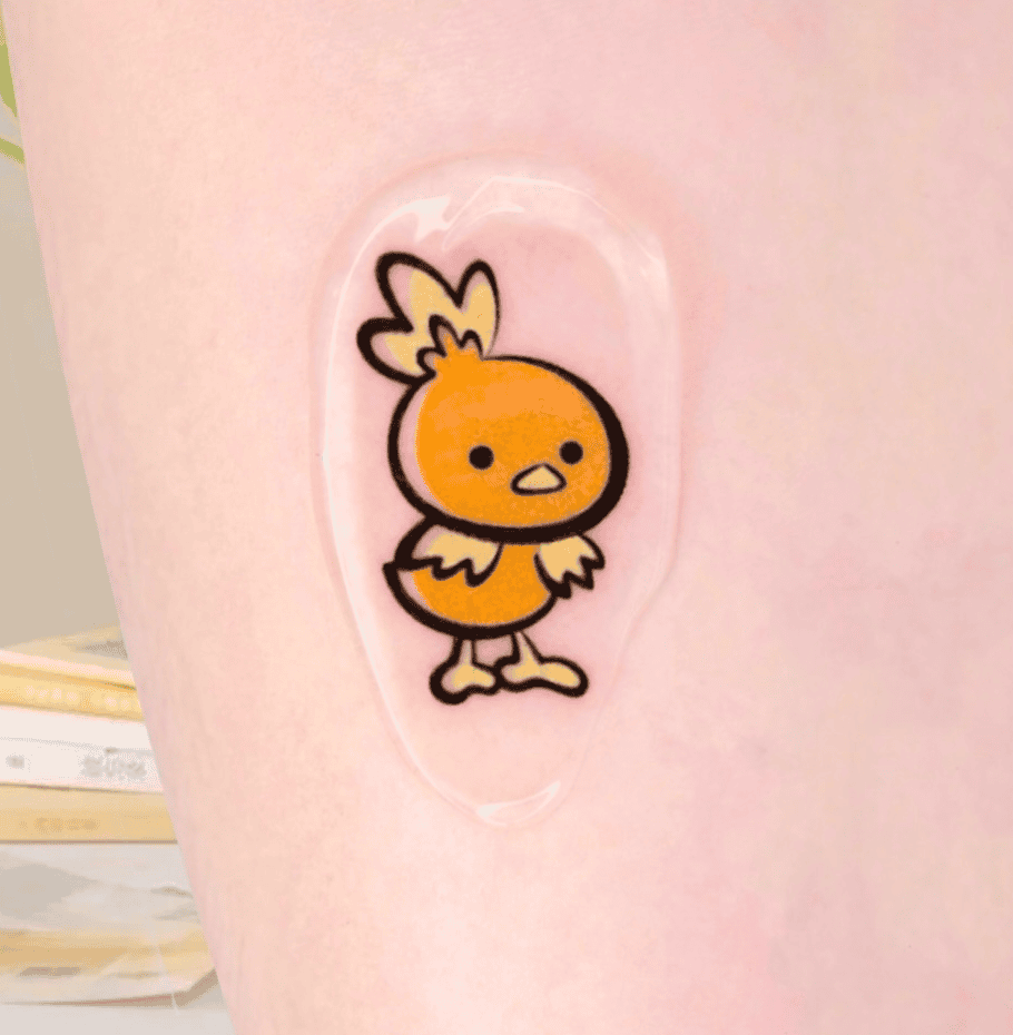 Pokémon Torchic Chicken Tattoo