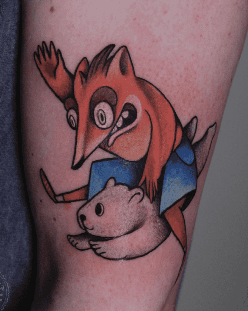 Polar Alt Crash Bandicoot Tattoo