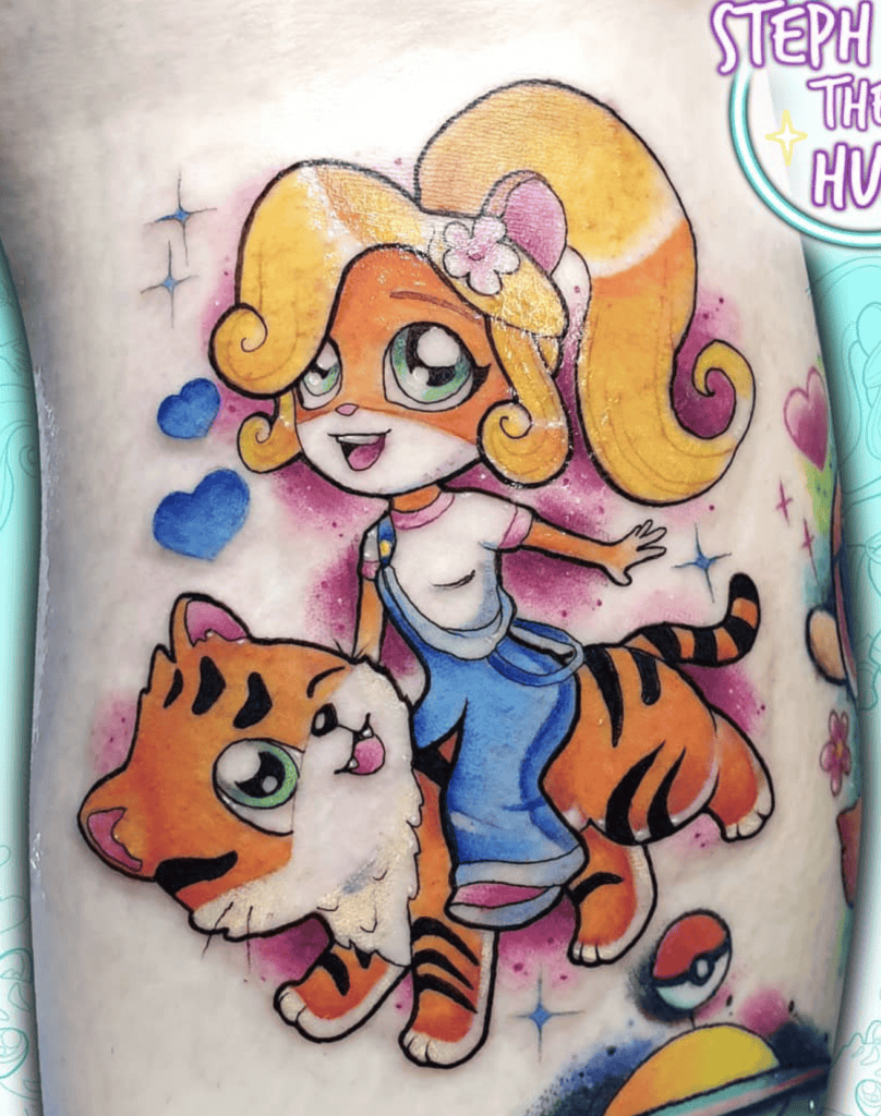 Pura Cute Crash Bandicoot Tattoo