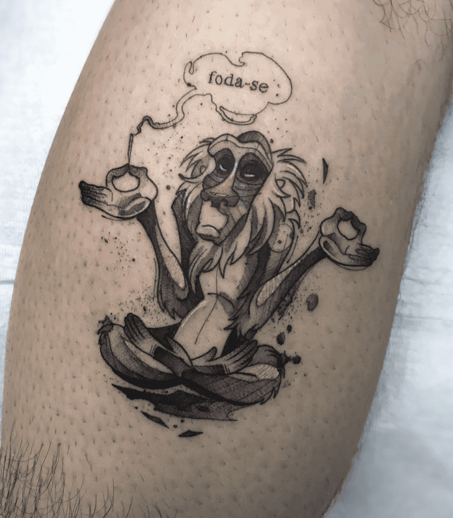 Rafiki Calm Monkey Tattoo