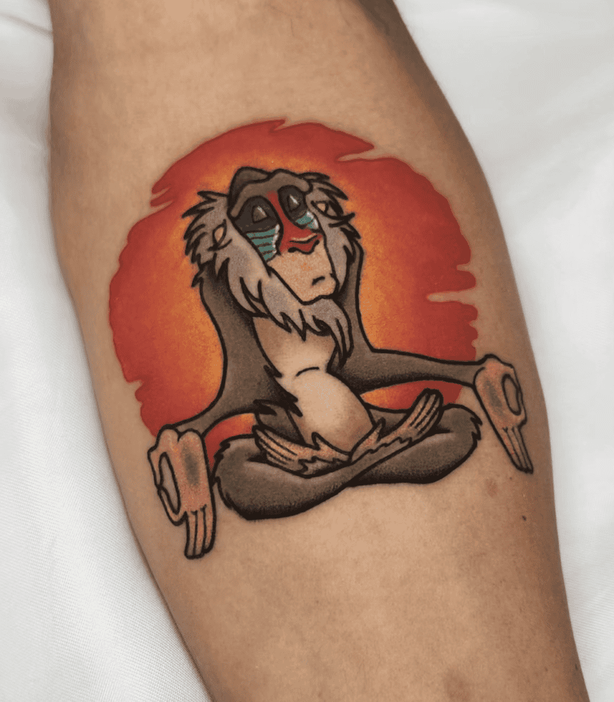 Rafiki Peace Monkey Tattoo