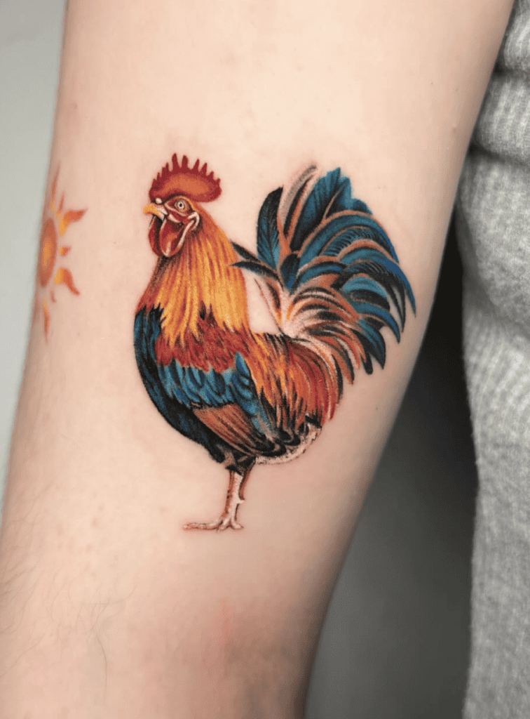 Red Junglefowl Chicken Tattoo