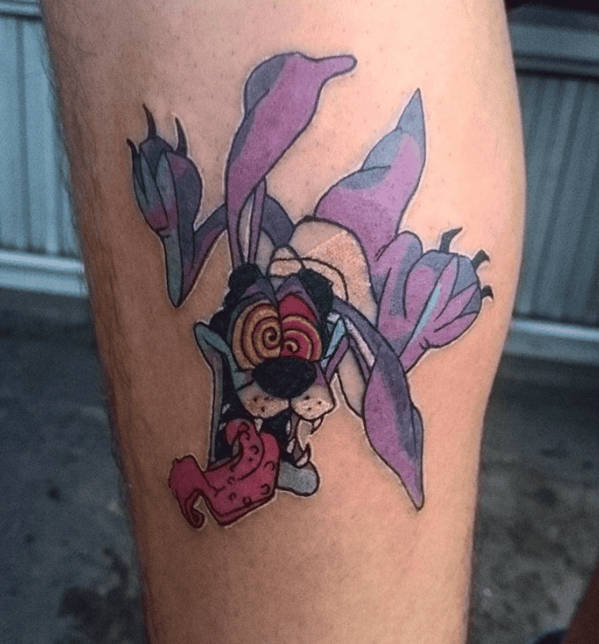 Ripper Roo Fall Crash Bandicoot Tattoo