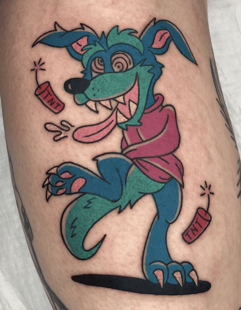 Ripper Roo Funny Crash Bandicoot Tattoo