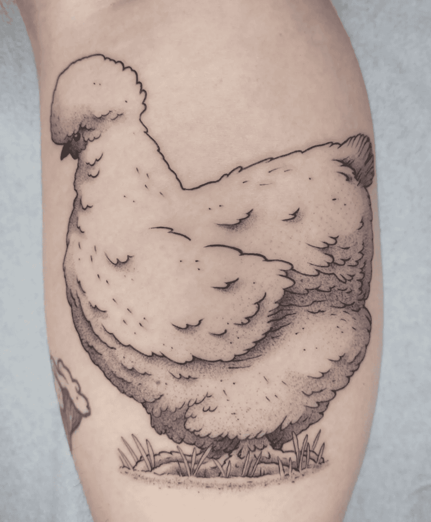 Silkie Chicken Tattoo