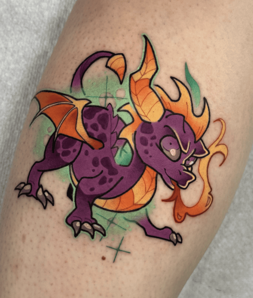 Spyro Flame Tattoo
