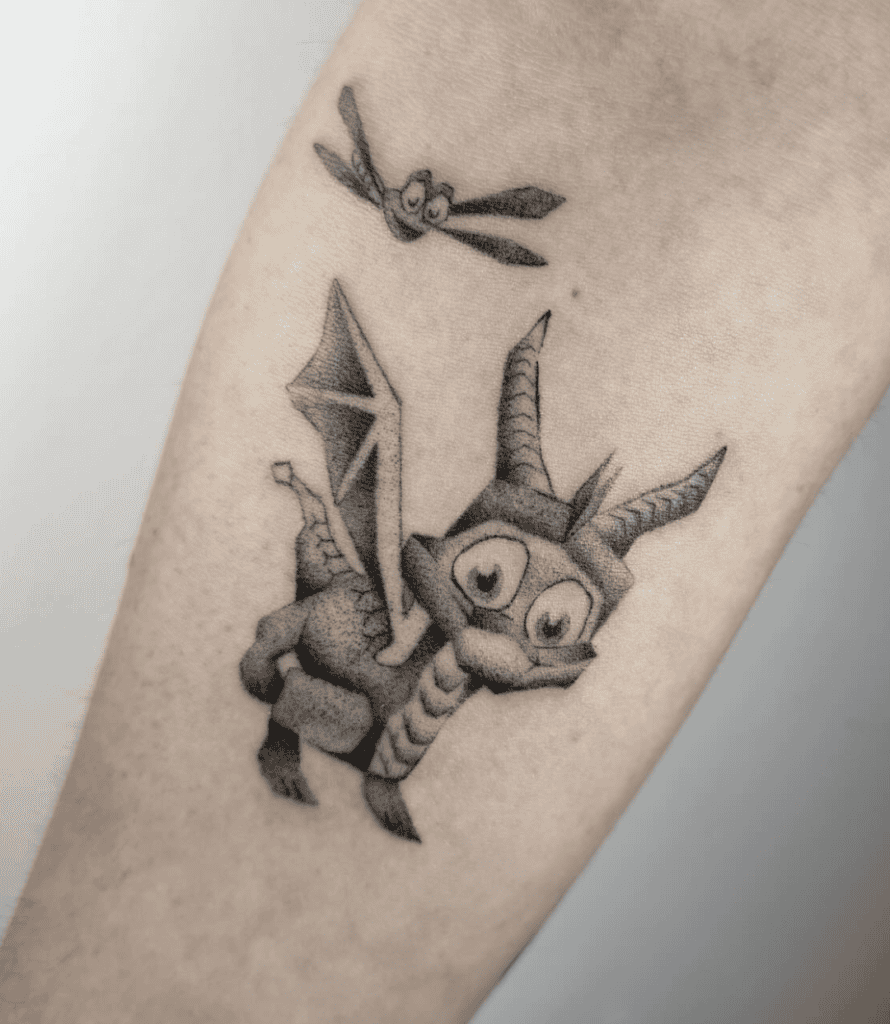 Spyro Poly Tattoo