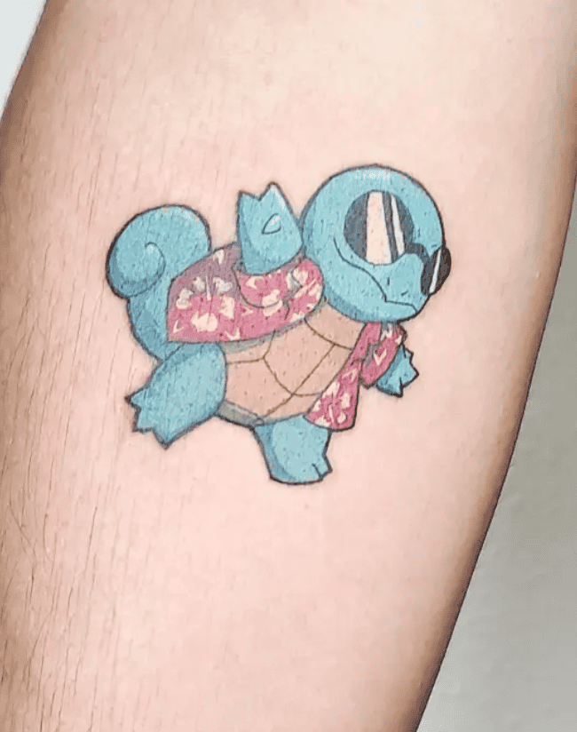 Squirtle Squad Member Pokémon Anime Tattoo