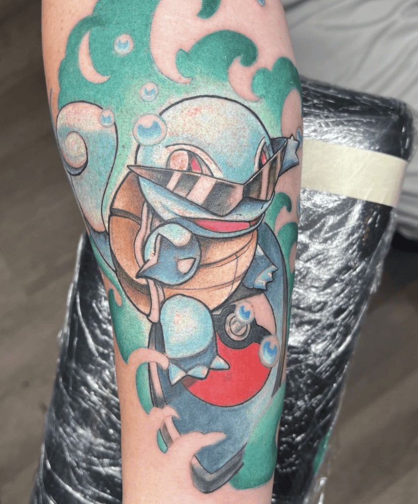 Squirtle Squad Pokéball Pokémon Anime Tattoo