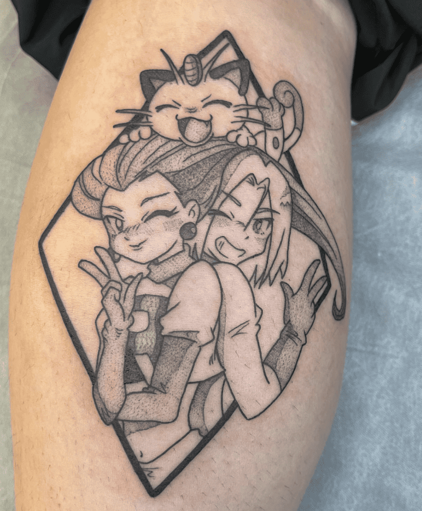 Team Rocket Cute Pokémon Anime Tattoo
