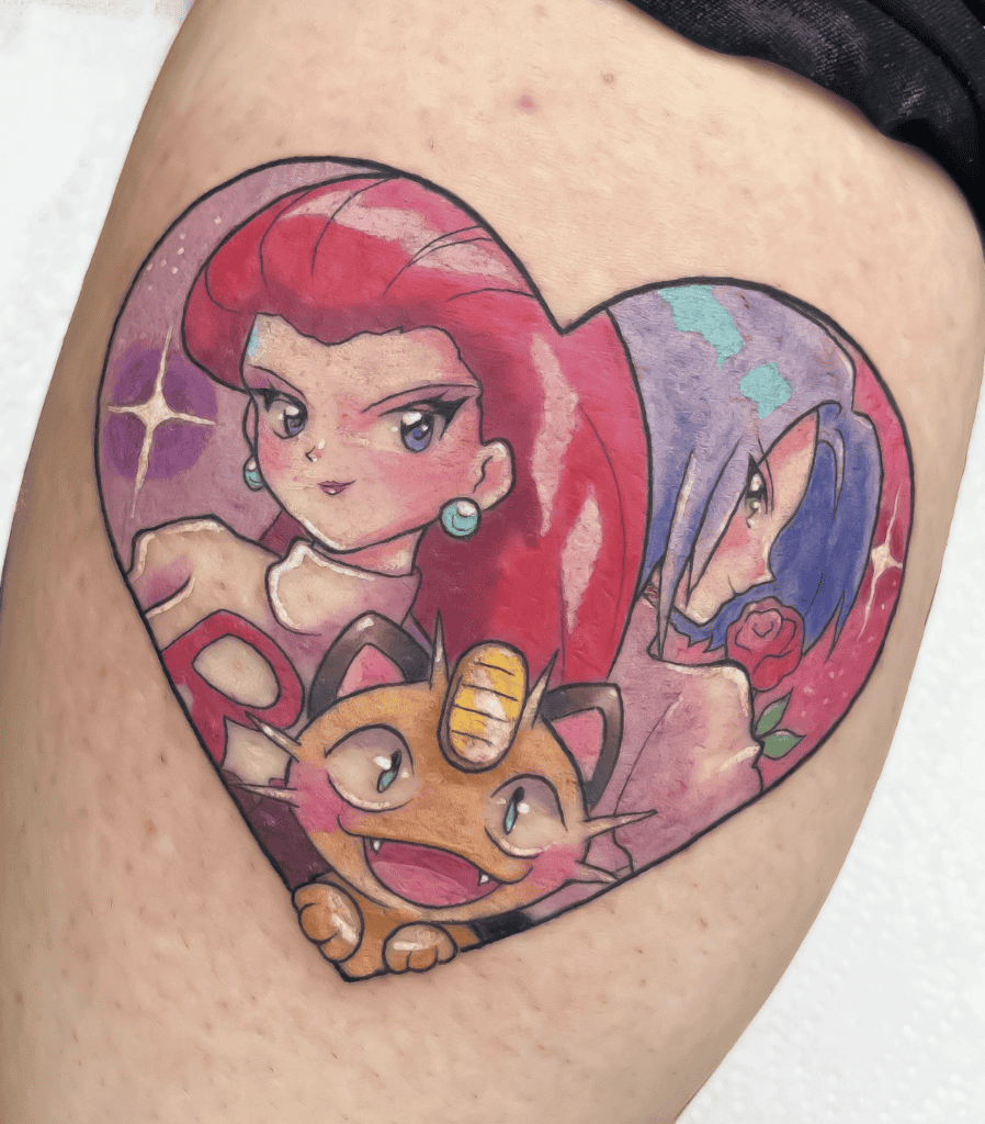 Team Rocket Heart Pokémon Anime Tattoo