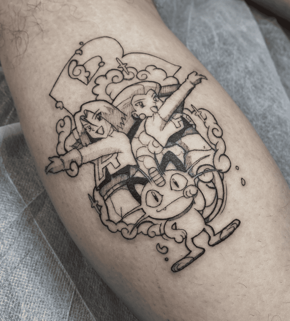Team Rocket Pokémon Anime Tattoo