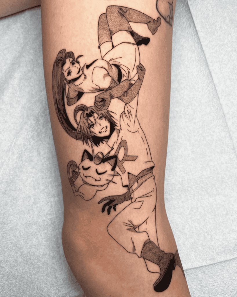 Team Rocket Style Pokémon Anime Tattoo