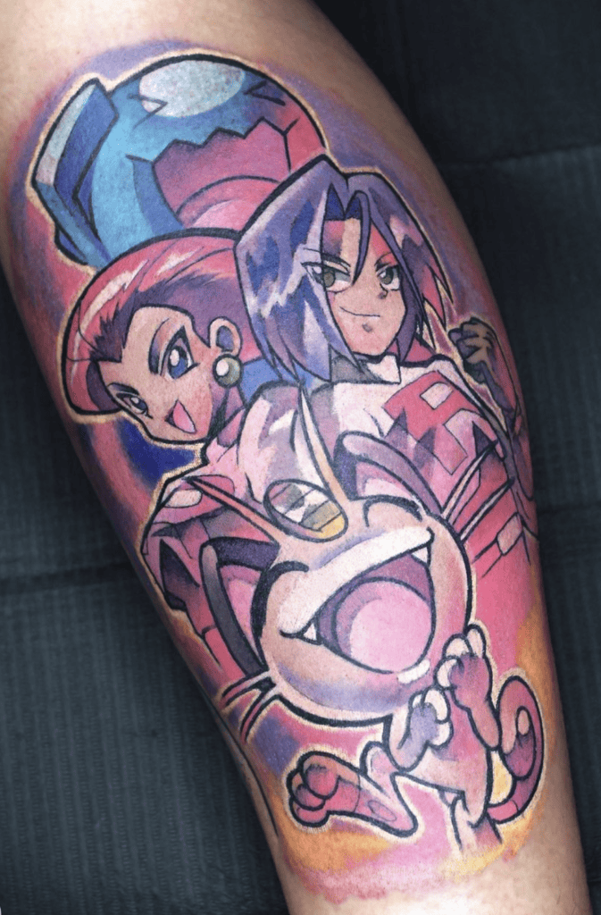 Team Rocket Wobbufet Pokémon Anime Tattoo