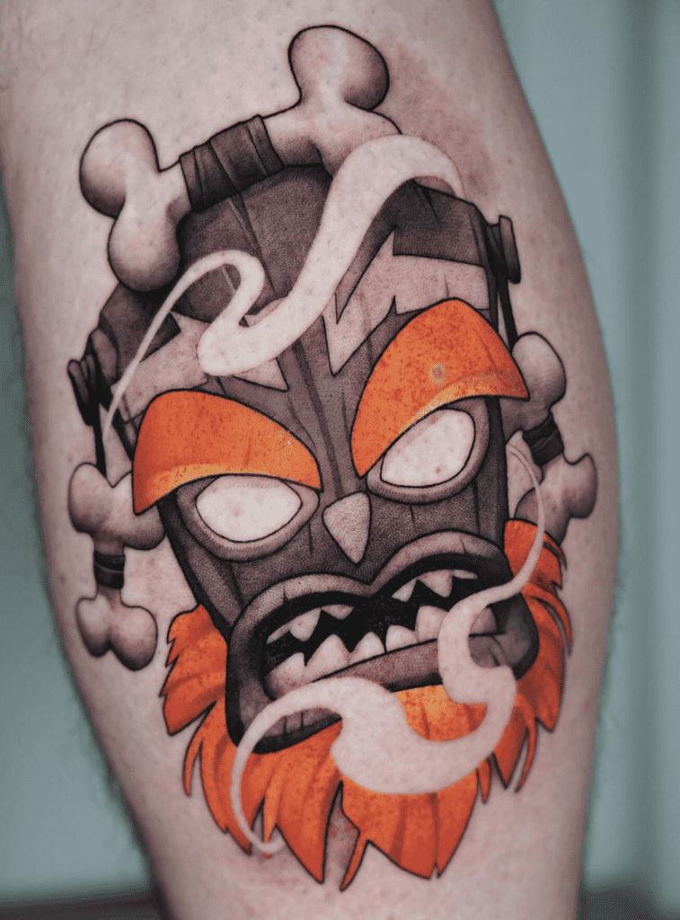 Uka Uka Alt Crash Bandicoot Tattoo