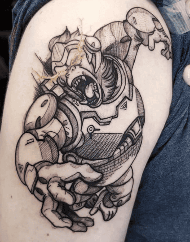 Winston Rage Ape Tattoo