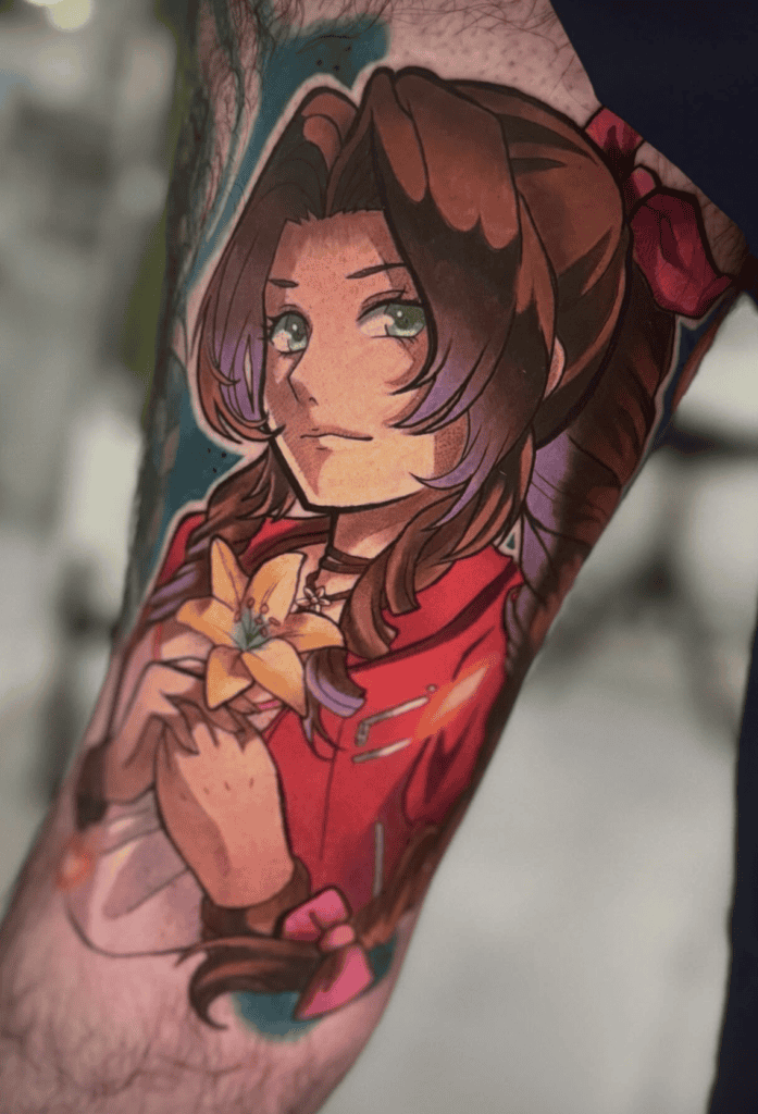 Aerith Gainsborough Final Fantasy Tattoo