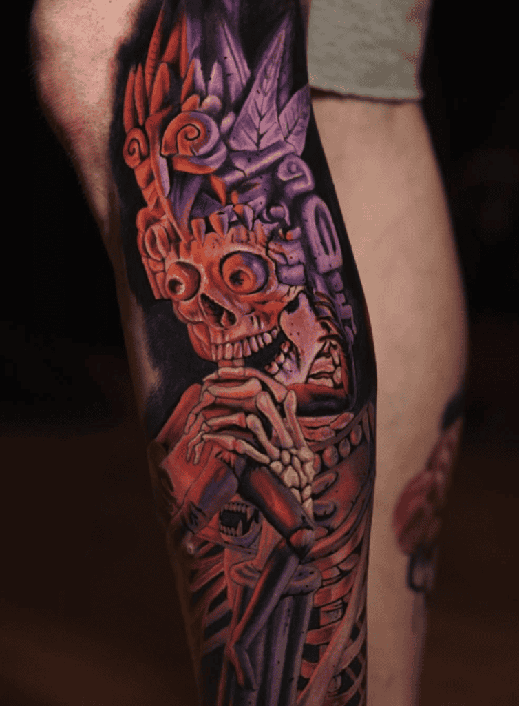 Ah Puch God Mayan Mythology Tattoo