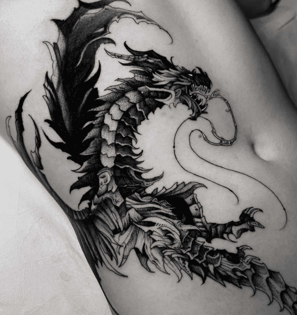 Aludin Fierce Dragon Tattoo