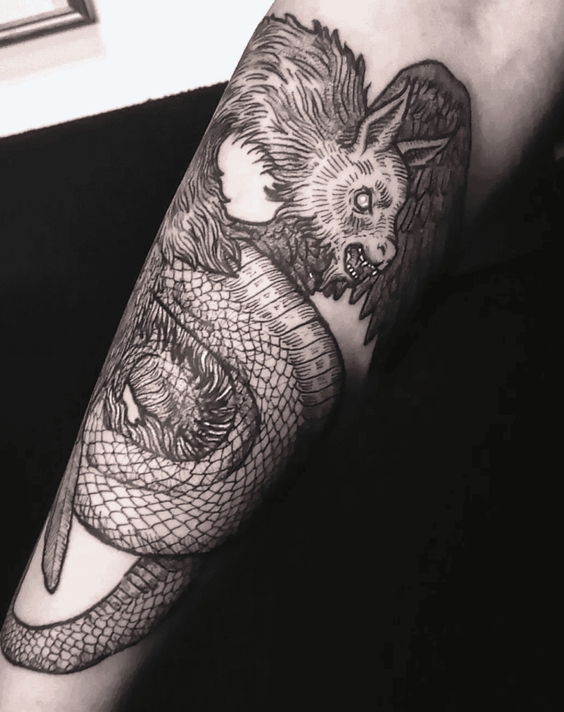 Amaru Inca Mythology Tattoo