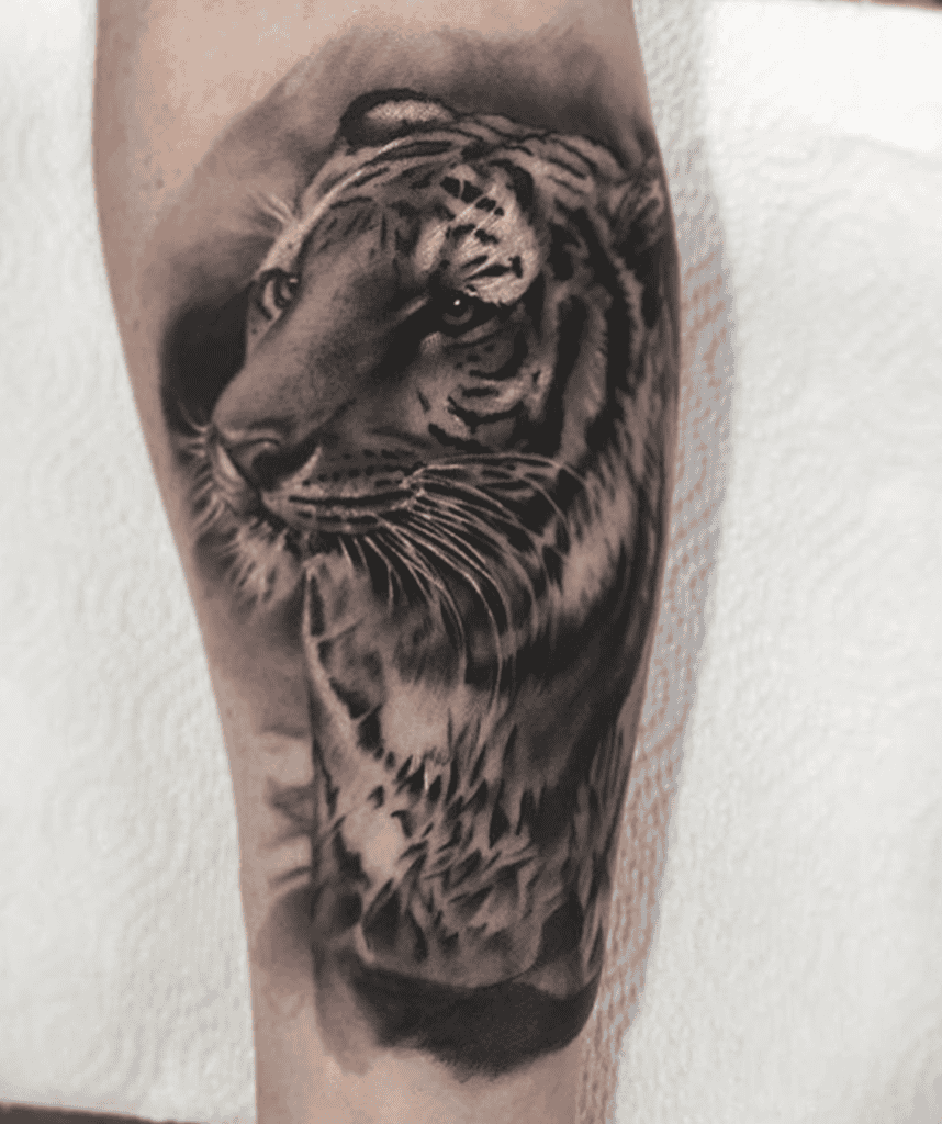 Amur Tiger Calm Tattoo
