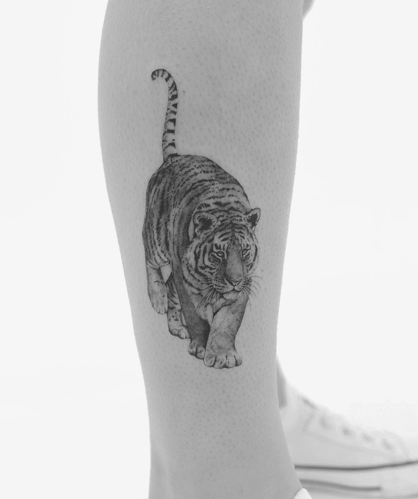 Amur Tiger Prowl Tattoo